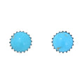 Boucles d’oreilles en argent sterling avec turquoises Sleeping Beauty naturelles