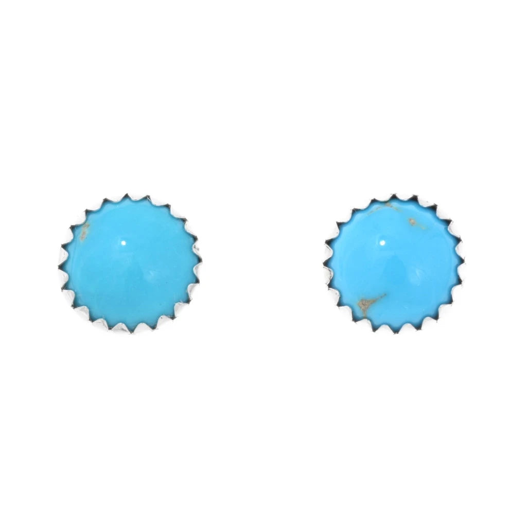 Boucles d’oreilles en argent sterling avec turquoises Sleeping Beauty naturelles
