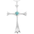 Collier croix Navajo en argent sterling et turquoise