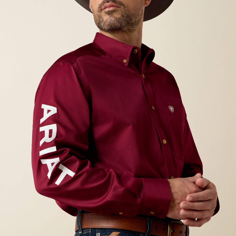 Chemise Ariat Team Logo Twill Classic Fit – Bourgogne
