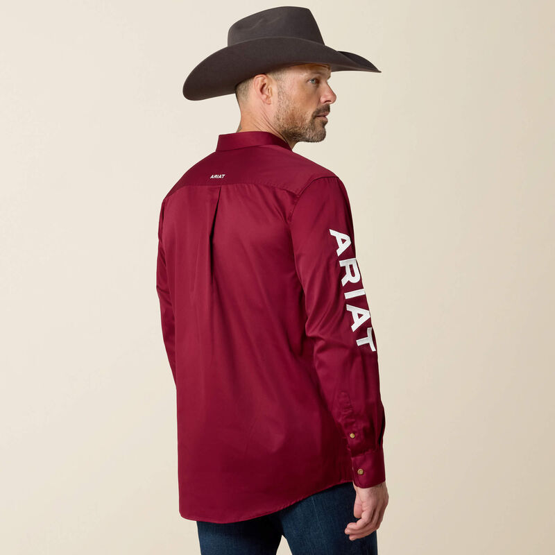 Chemise Ariat Team Logo Twill Classic Fit – Bourgogne