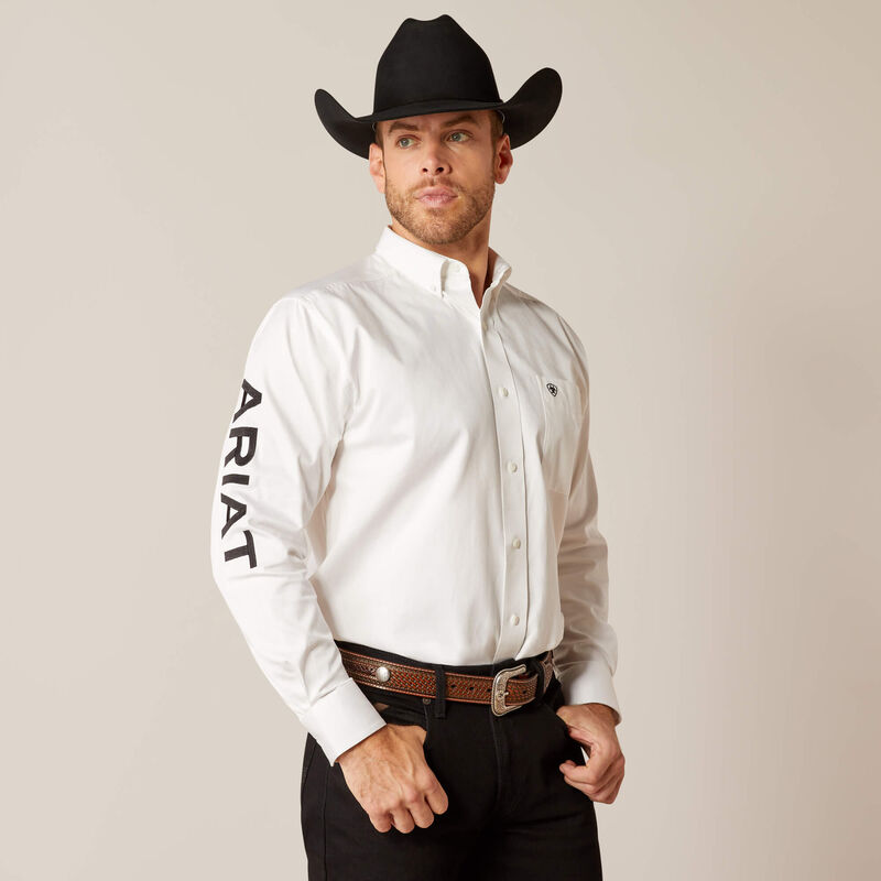 Chemise Ariat Team Logo Twill Classic Fit – Blanc