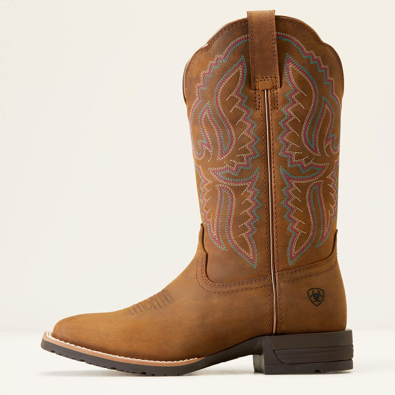 Bottes western Ariat Hybrid Ranchwork Wide Square Toe – Femme