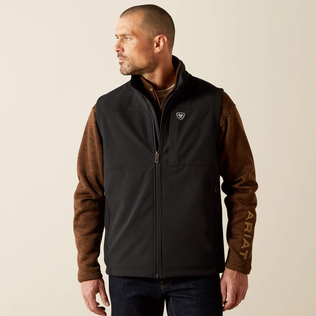 Veste sans manches softshell Vernon Ariat pour homme - Noir - vue de face
