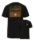 T-shirt Ariat Boot Leather Patch - Homme - Black