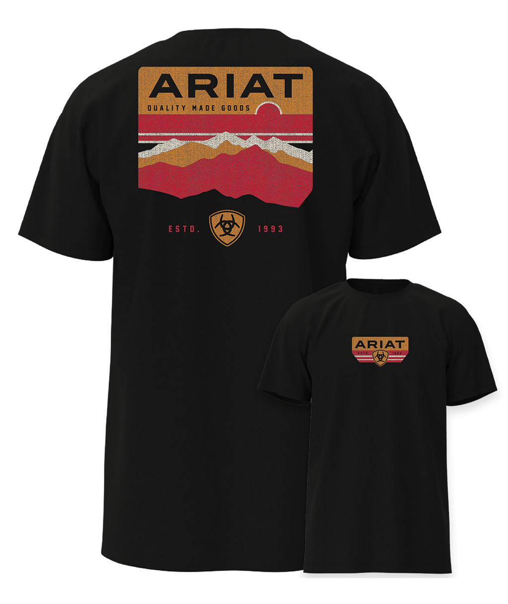 T-shirt Ariat Highland Sundowner - Homme - Black