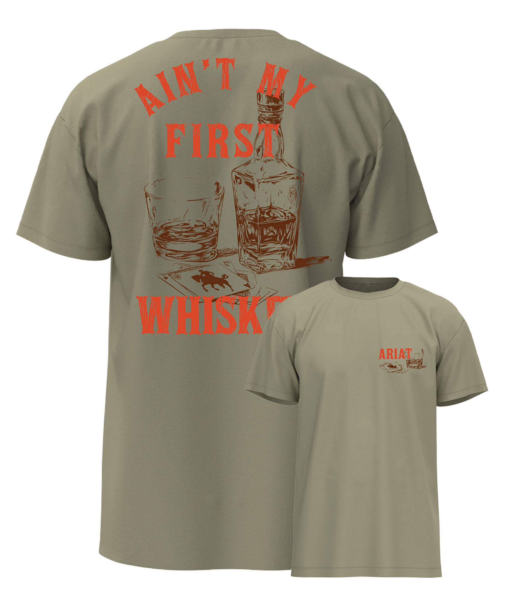 T-shirt Ariat Whiskey Uno - Homme - Elm