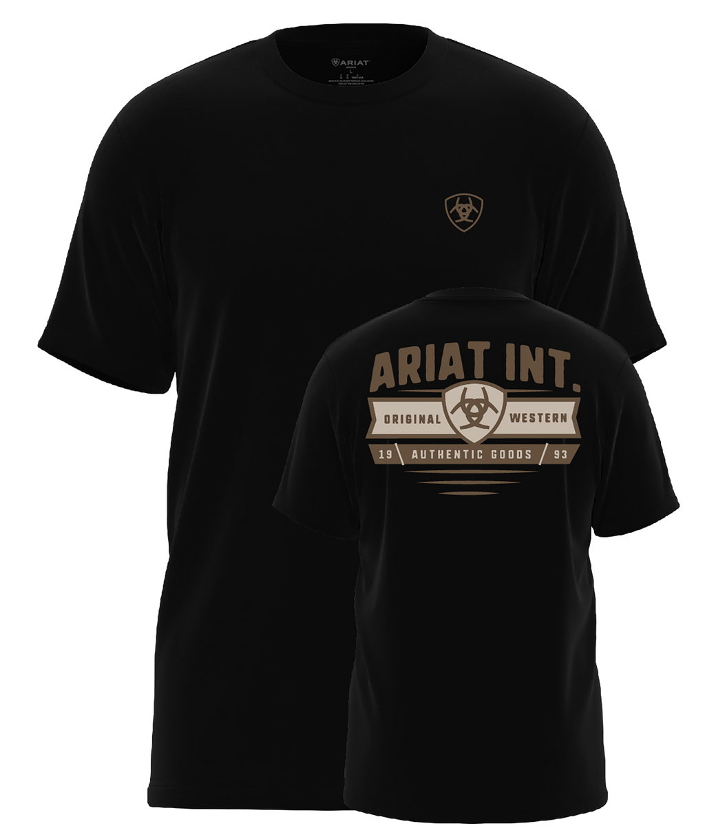 T-shirt Ariat Banner Badge - Homme - Black