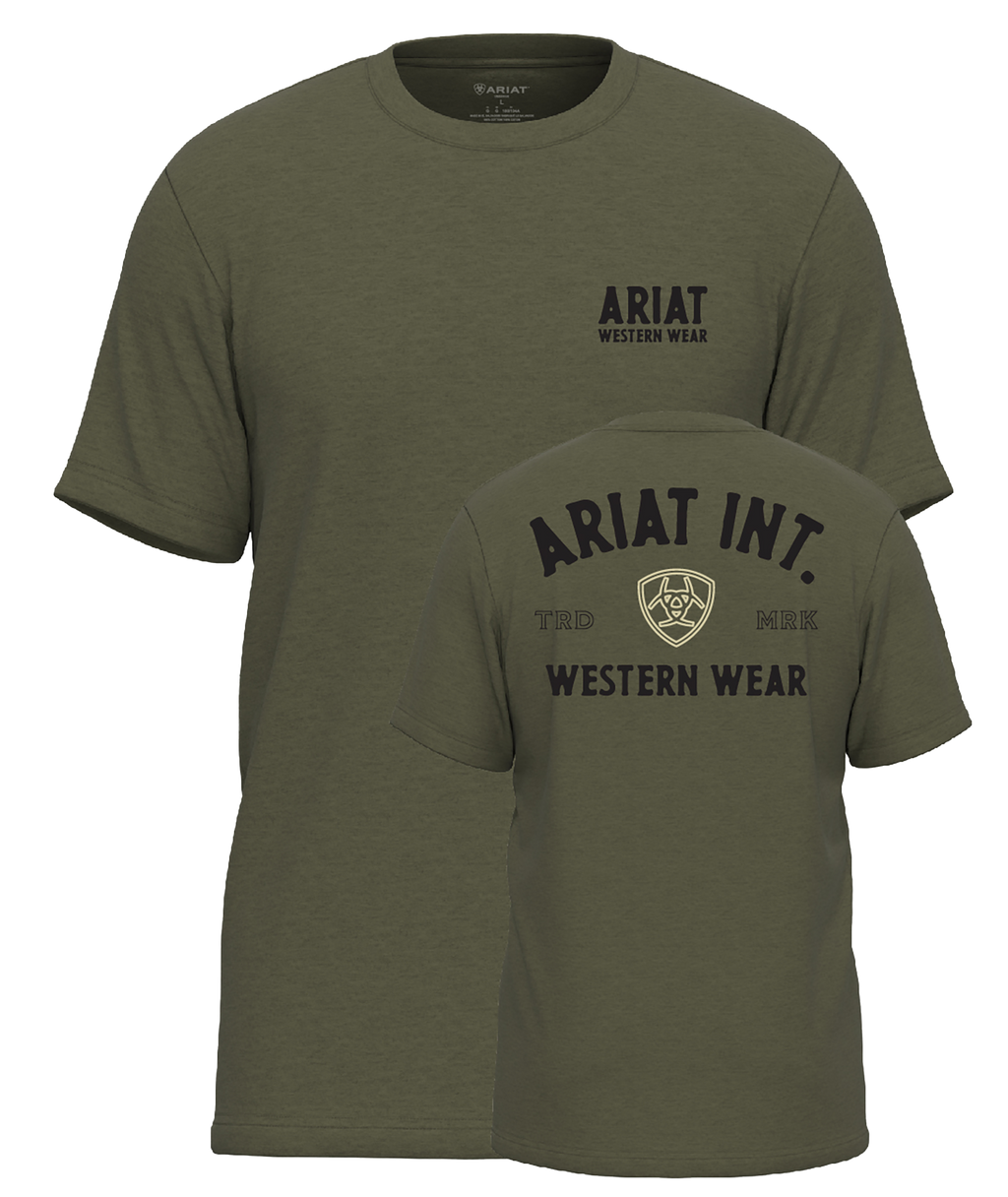 T-shirt Ariat Outline Shop - Homme - Military Heather