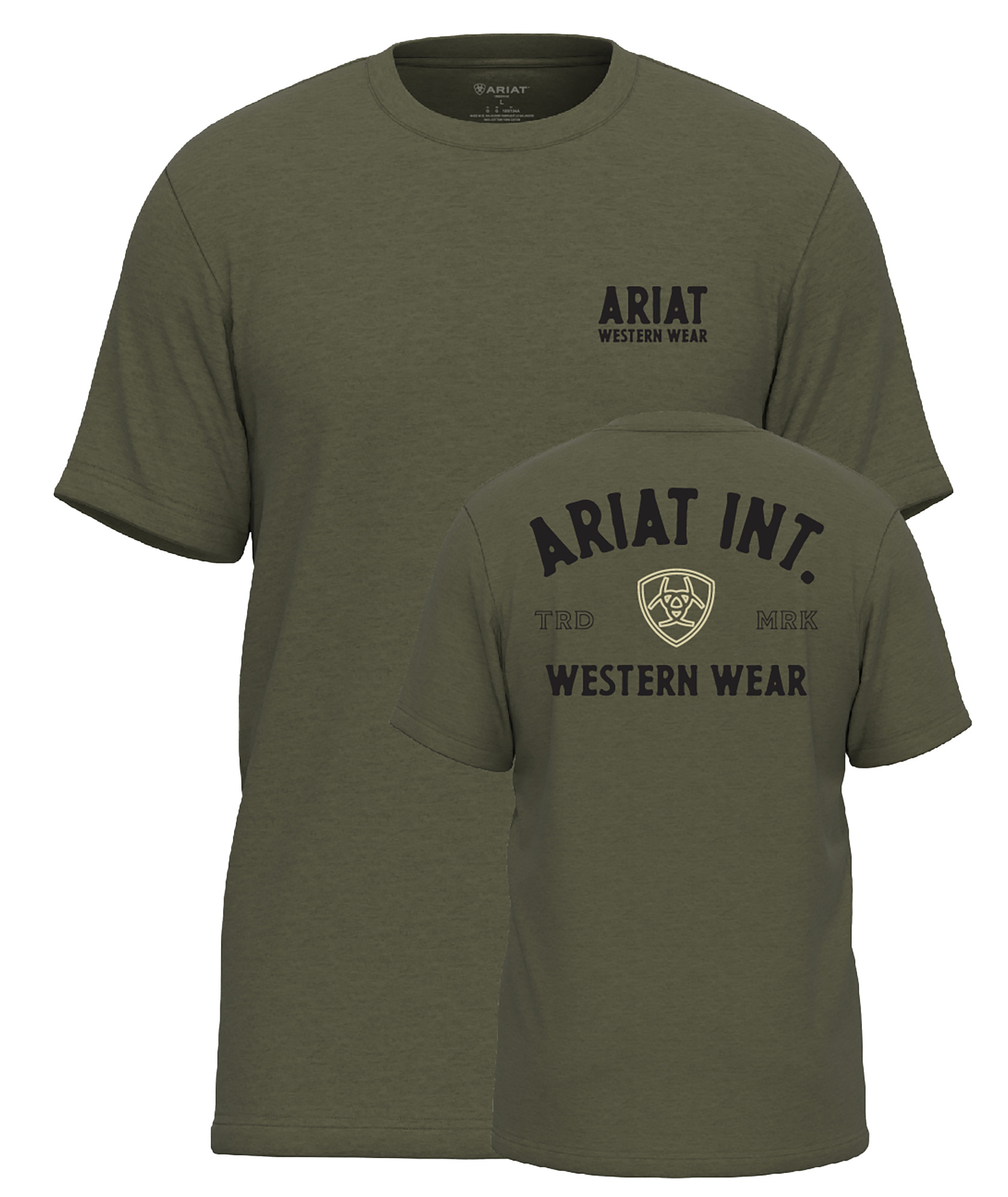 T-shirt Ariat Outline Shop - Homme - Military Heather