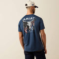 Ariat Longhorn Patriot Bravery T-Shirt - Blue Dusk - front