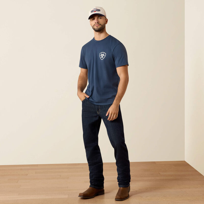 Ariat Longhorn Patriot Bravery T-Shirt - Blue Dusk - full