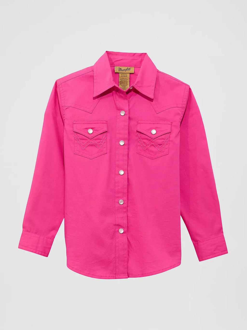 Chemise western Wrangler à boutons-pression – Rose – Fille