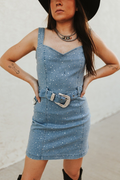Robe jeans Lucky and Blessed diamant