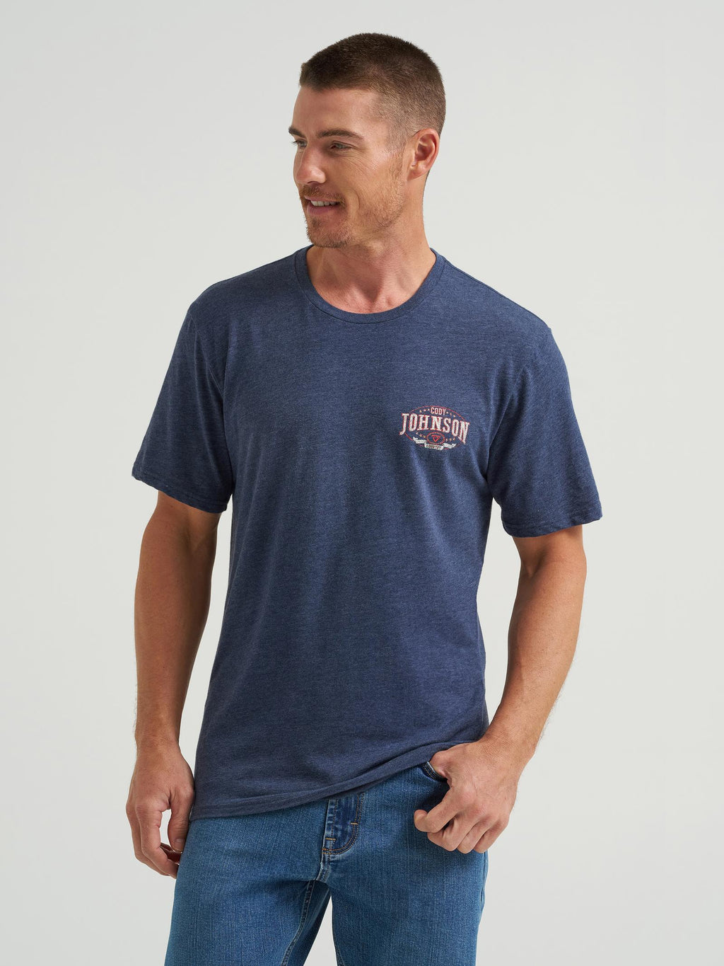 T-shirt graphique Wrangler® Cody Johnson pour homme – Black Iris