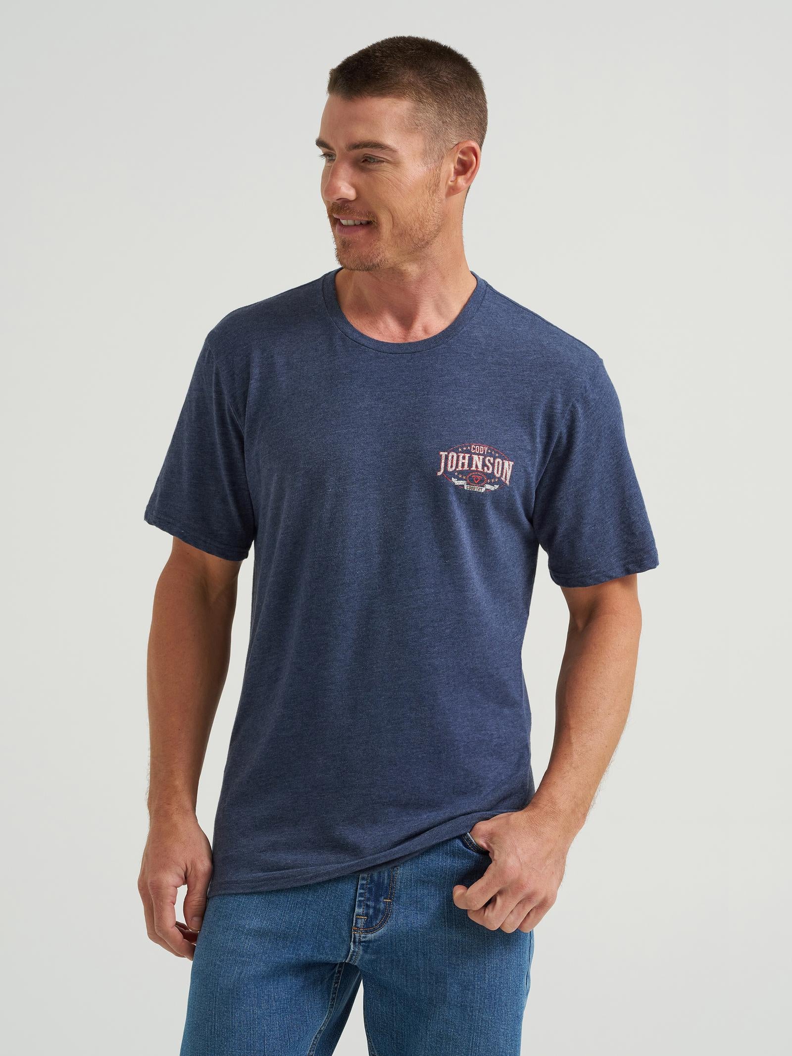 T-shirt graphique Wrangler® Cody Johnson pour homme – Black Iris