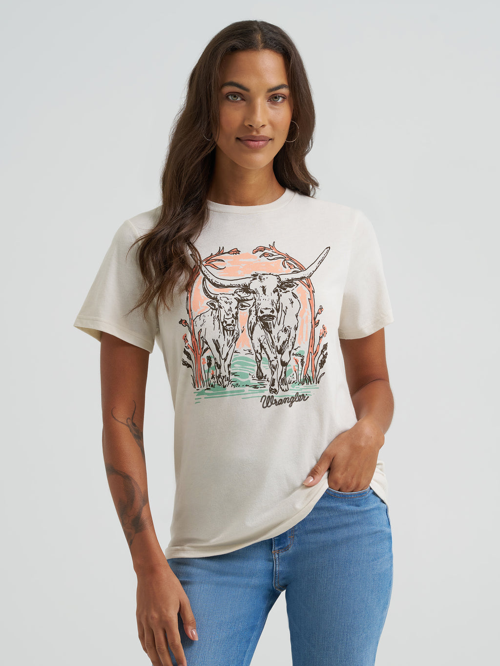 T-Shirt Wrangler – Silver Birch Heather