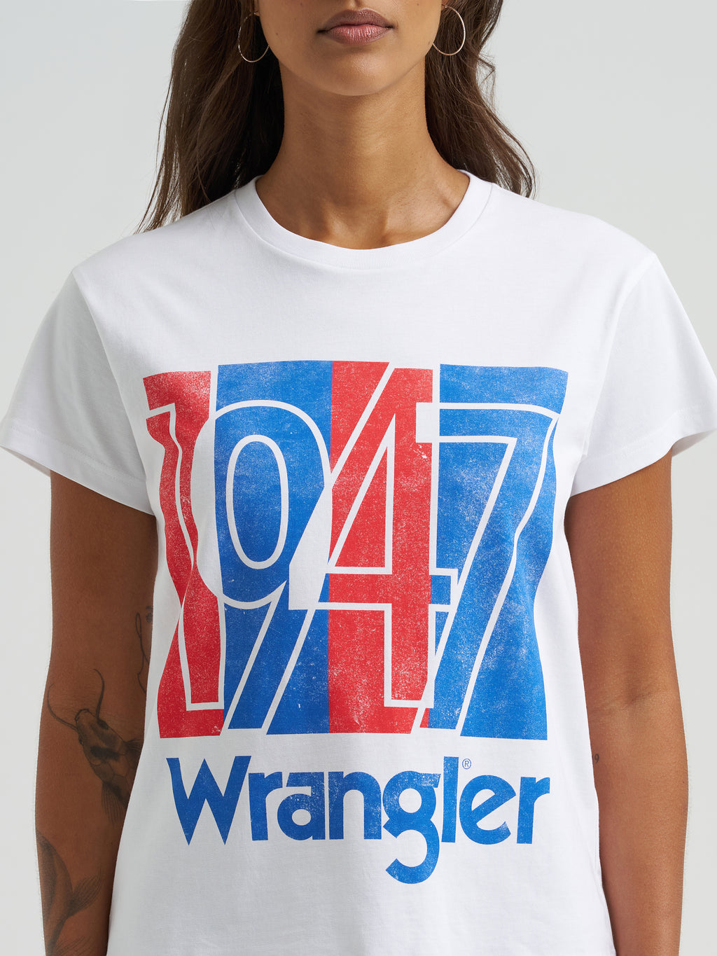 T-Shirt Wrangler Retro – Blanc