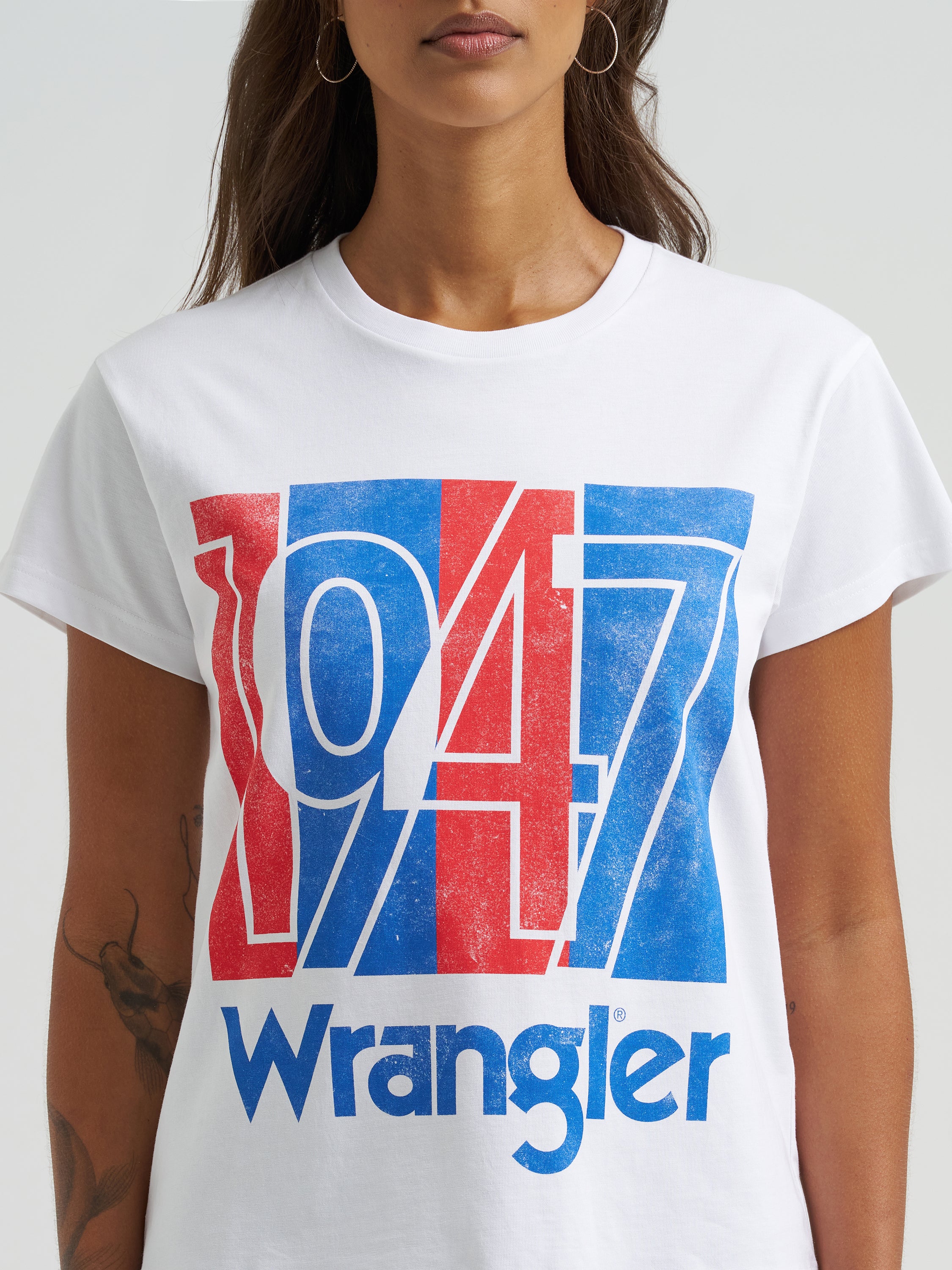T-Shirt Wrangler Retro – Blanc