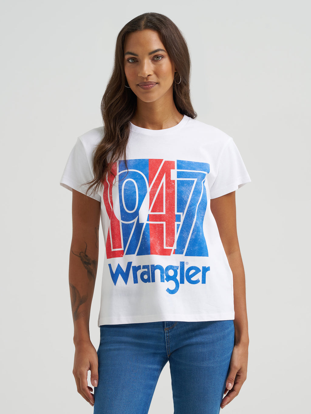 T-Shirt Wrangler Retro – Blanc