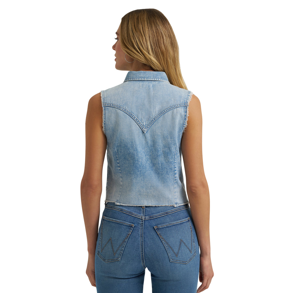 Chemise sans manches Wrangler Retro Punchy – jean