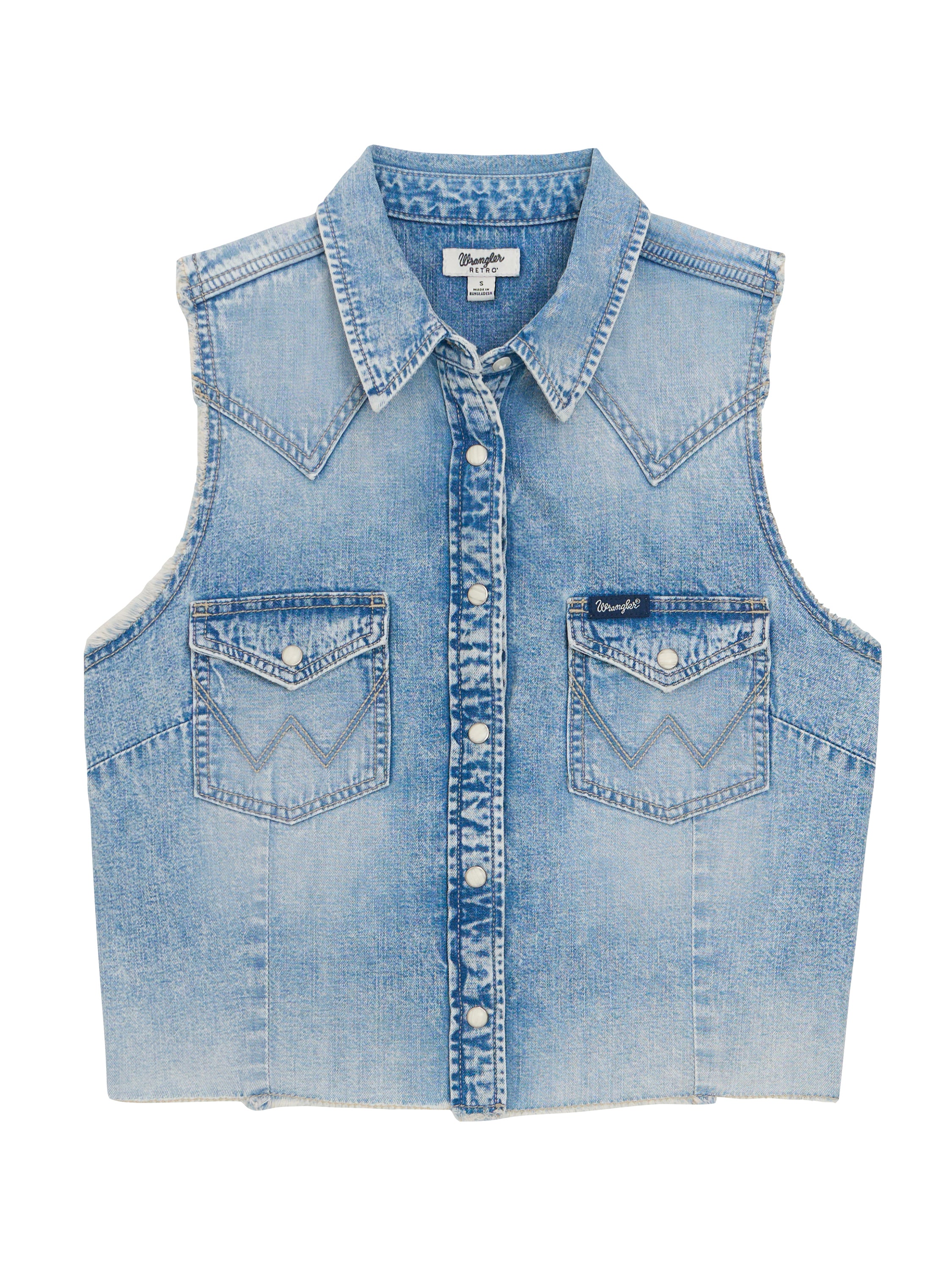 Chemise sans manches Wrangler Retro Punchy – jean