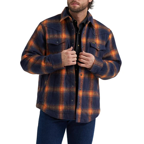 Veste-chemise en flanelle Wrangler doublée matelassée pour homme