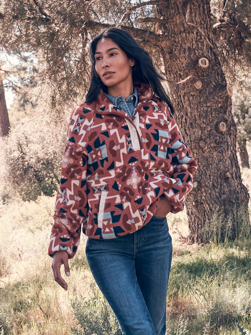 Manteau Big Sky Sherpa Snap Pullover