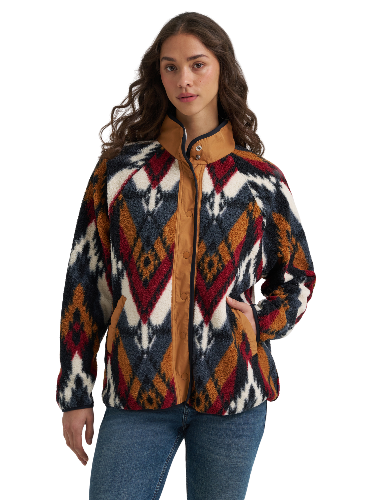 Manteau Wrangler Retro Hay Away à boutons-pression pour femme