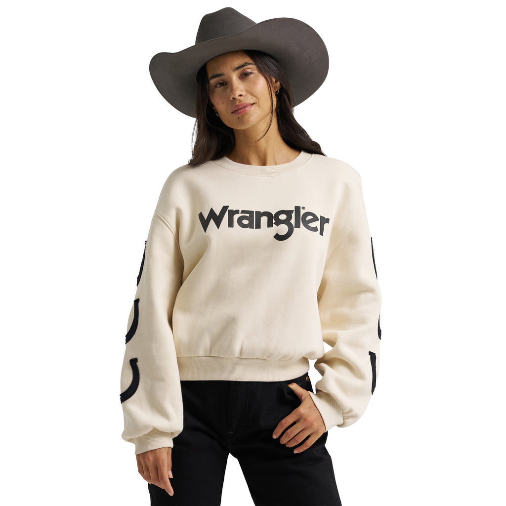 Crewneck Wrangler Retro Vintage – Blanc