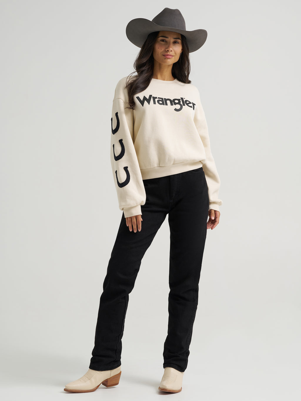 Crewneck Wrangler Retro Vintage – Blanc