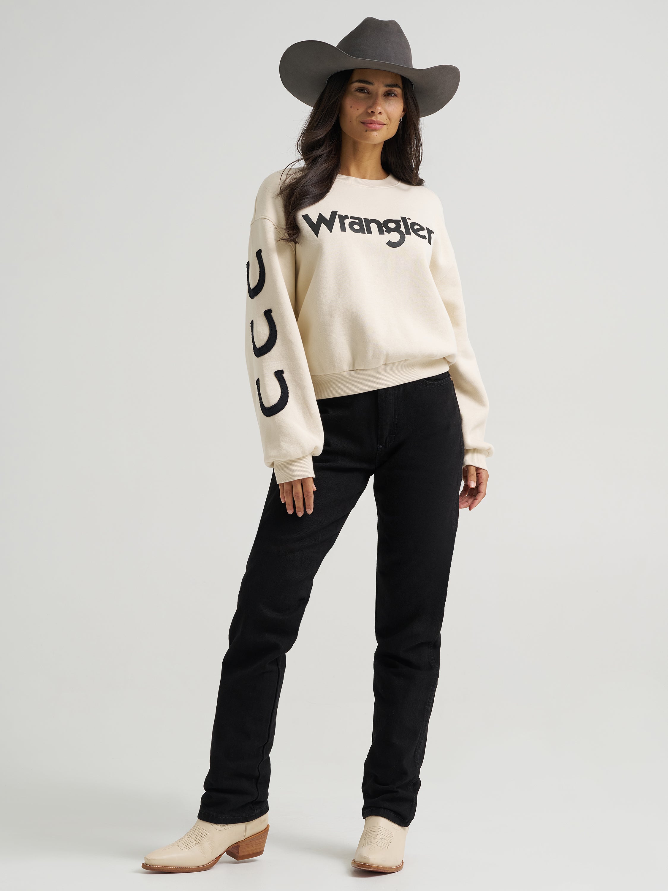 Crewneck Wrangler Retro Vintage – Blanc