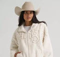Manteau en fausse fourrure Wrangler Retro Logo pour femme