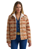 Manteau jacquard Wrangler Retro doublé sherpa pour femme