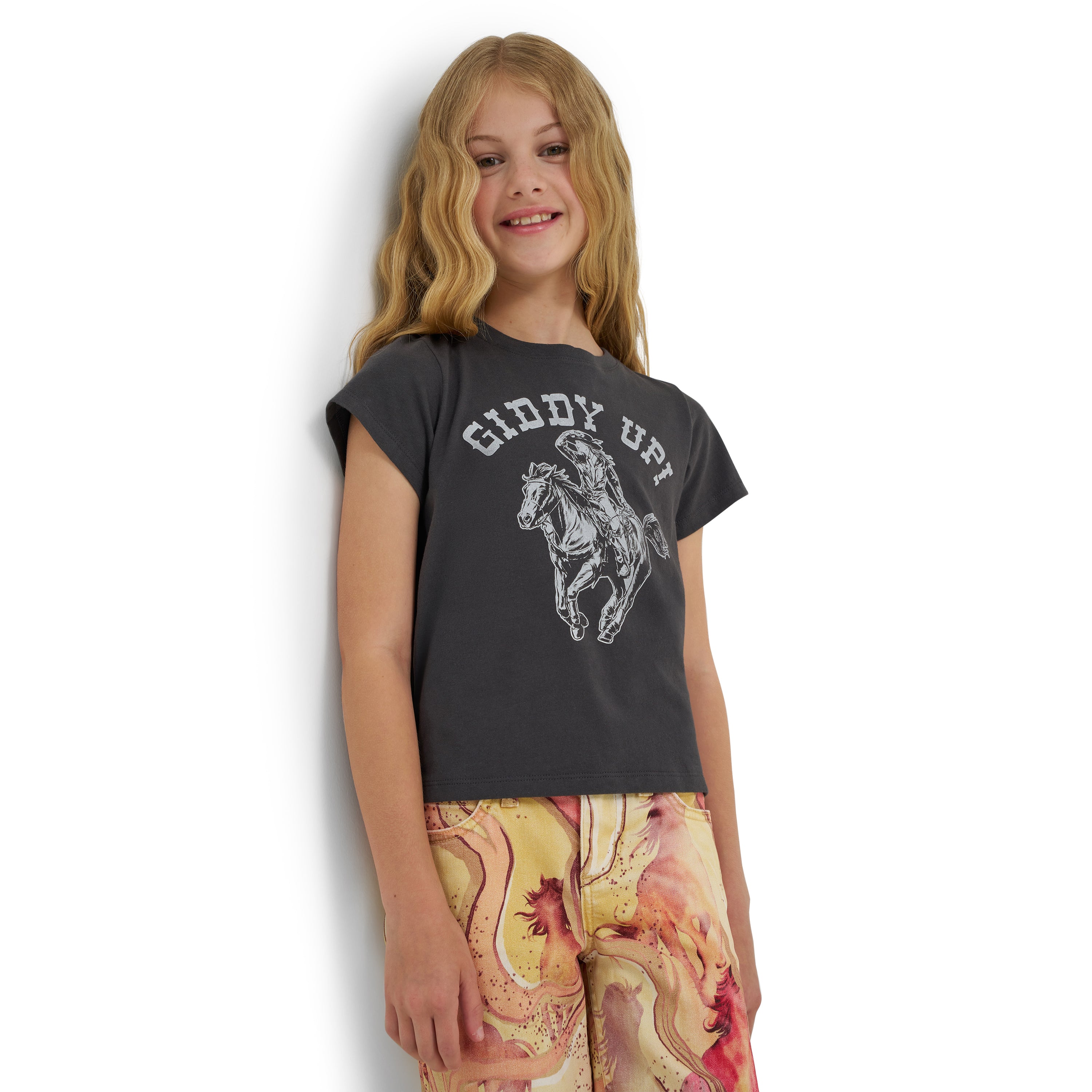 T-shirt Giddy Up Wrangler x Lainey Wilson – Fille
