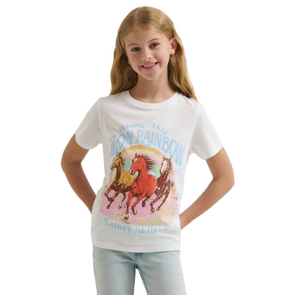 T-shirt Neon Rainbow Wrangler x Lainey Wilson – Fille