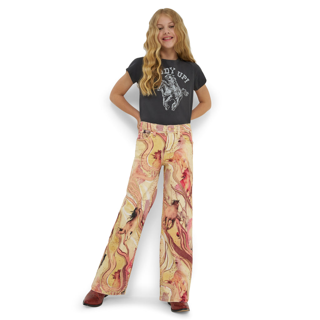 Jean Wide Leg Marble Wrangler x Lainey Wilson – Fille