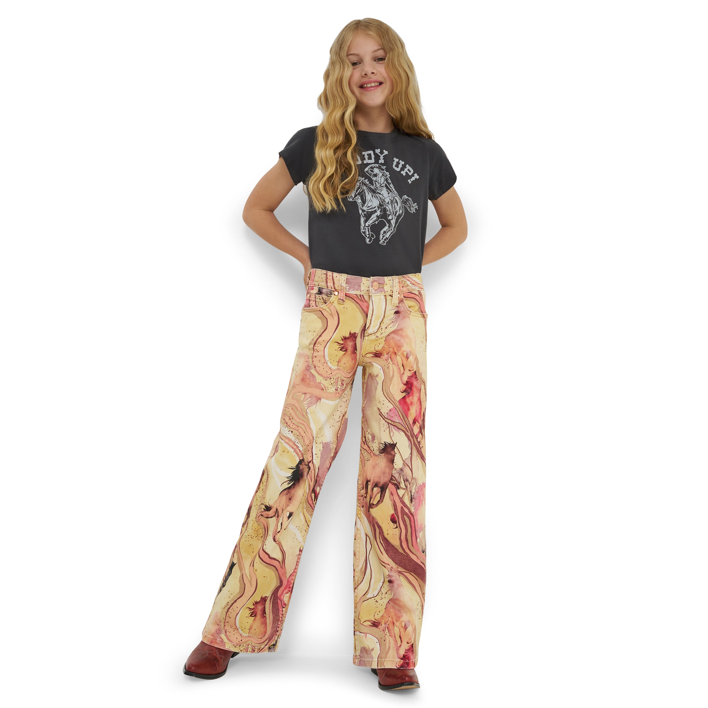 Jean Wide Leg Marble Wrangler x Lainey Wilson – Fille