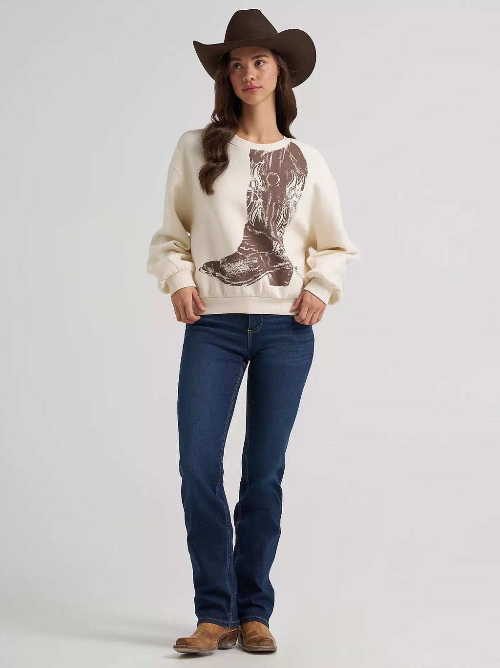 Wrangler Retro® Vintage Oversized Cropped Sweatshirt