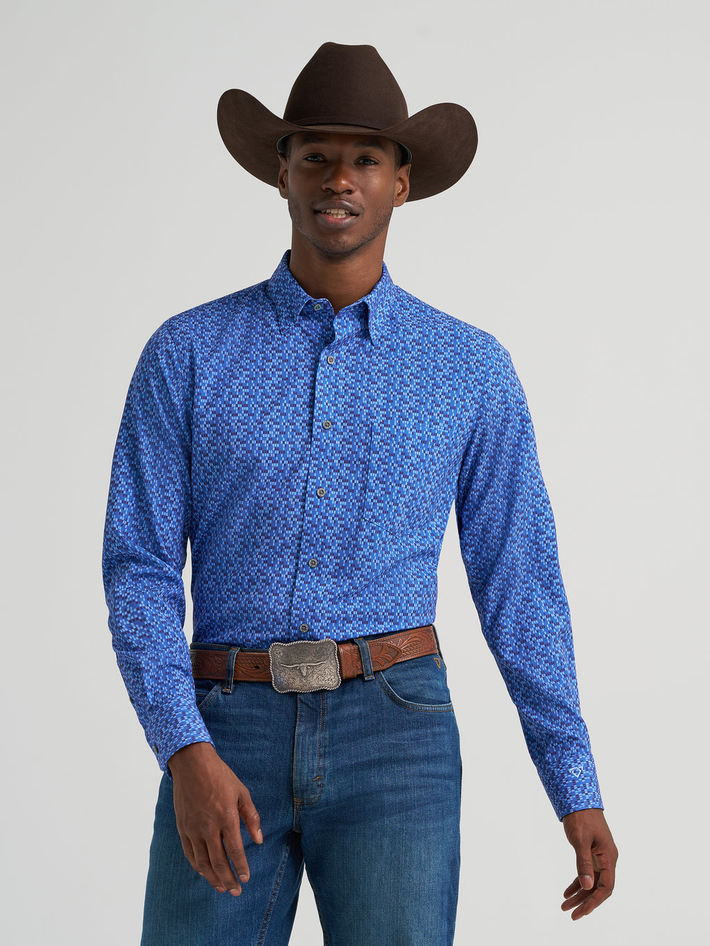 Chemise Cody Johnson Bleue