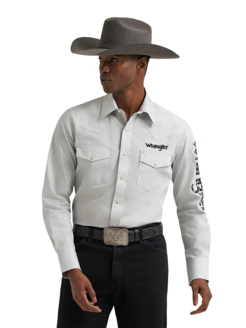 Wrangler Outlaw Logo chemise grise