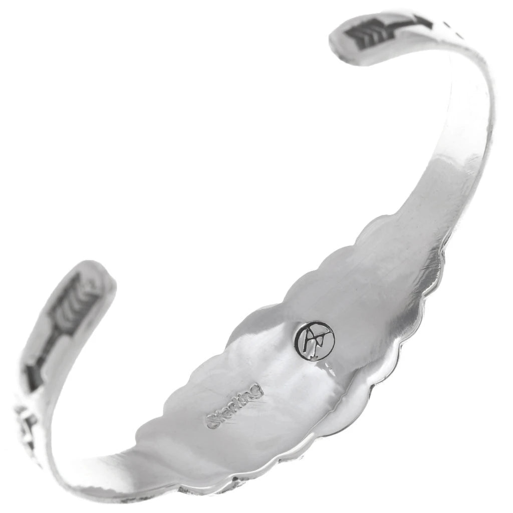 Bracelet navajo pour bébé en argent sterling avec turquoises