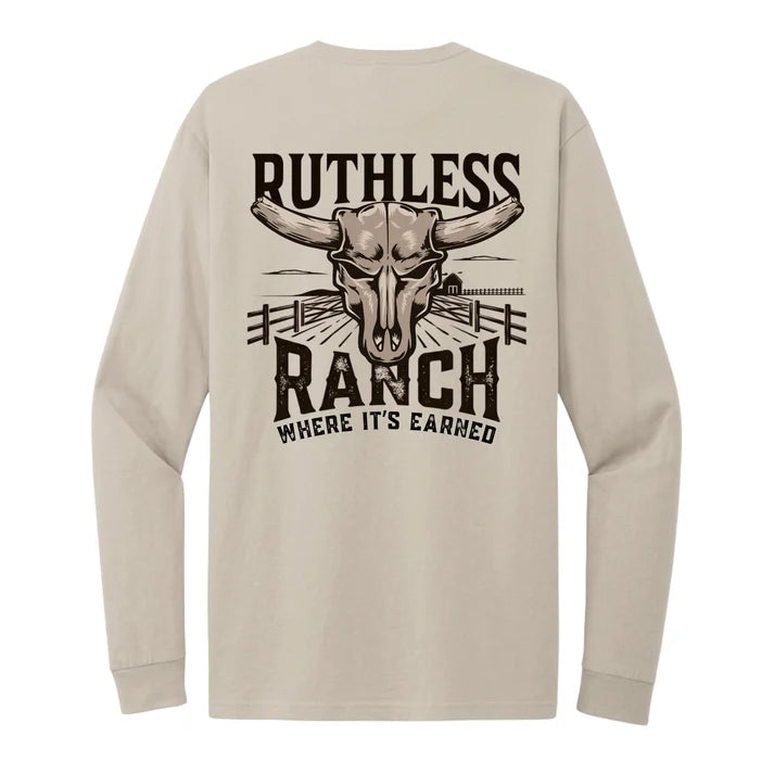 Chandail manches longues Ruthless Ranch – Sable