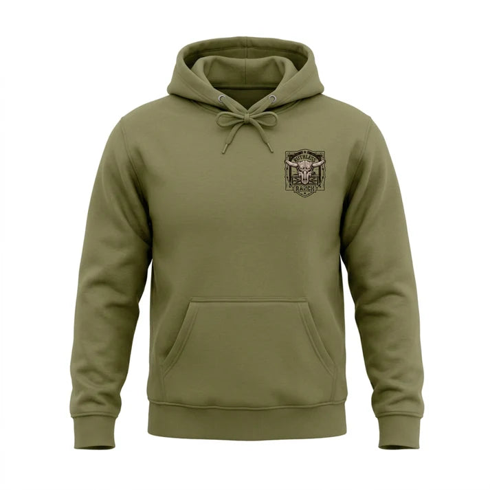 Hoodie Ruthless Ranch – Vert armée