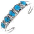 Bracelet manchette Navajo en argent sterling et turquoise pour femme