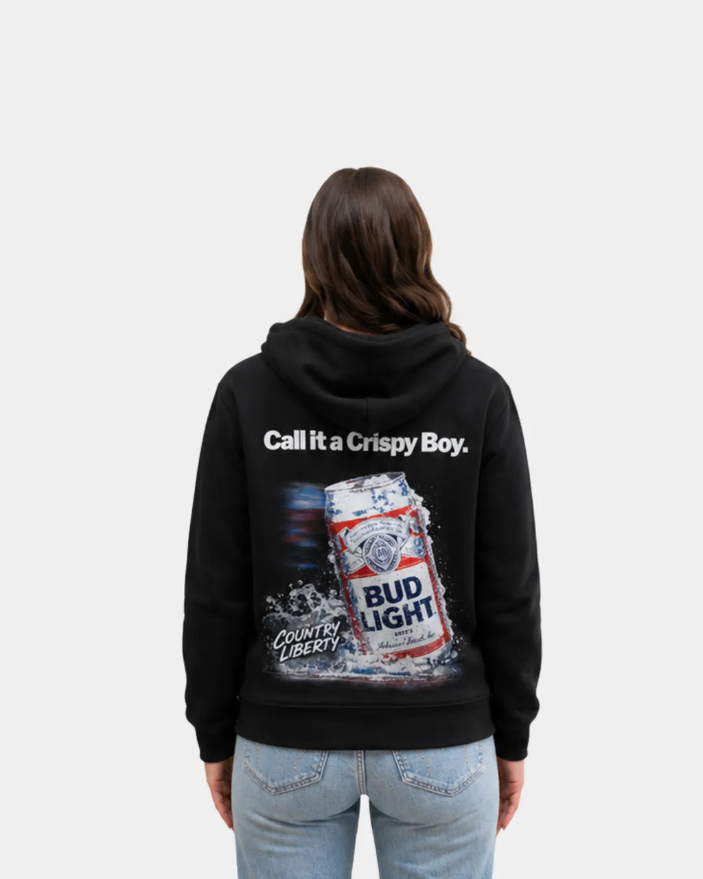 Hoodie bud light retro black