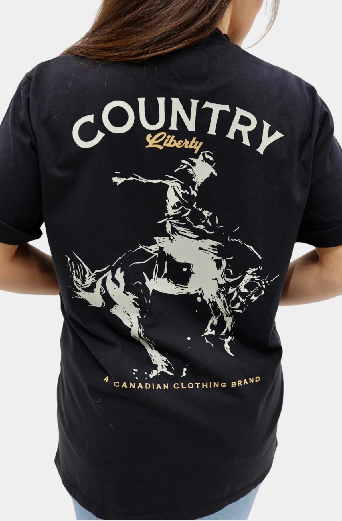 T-shirt Black Saddle