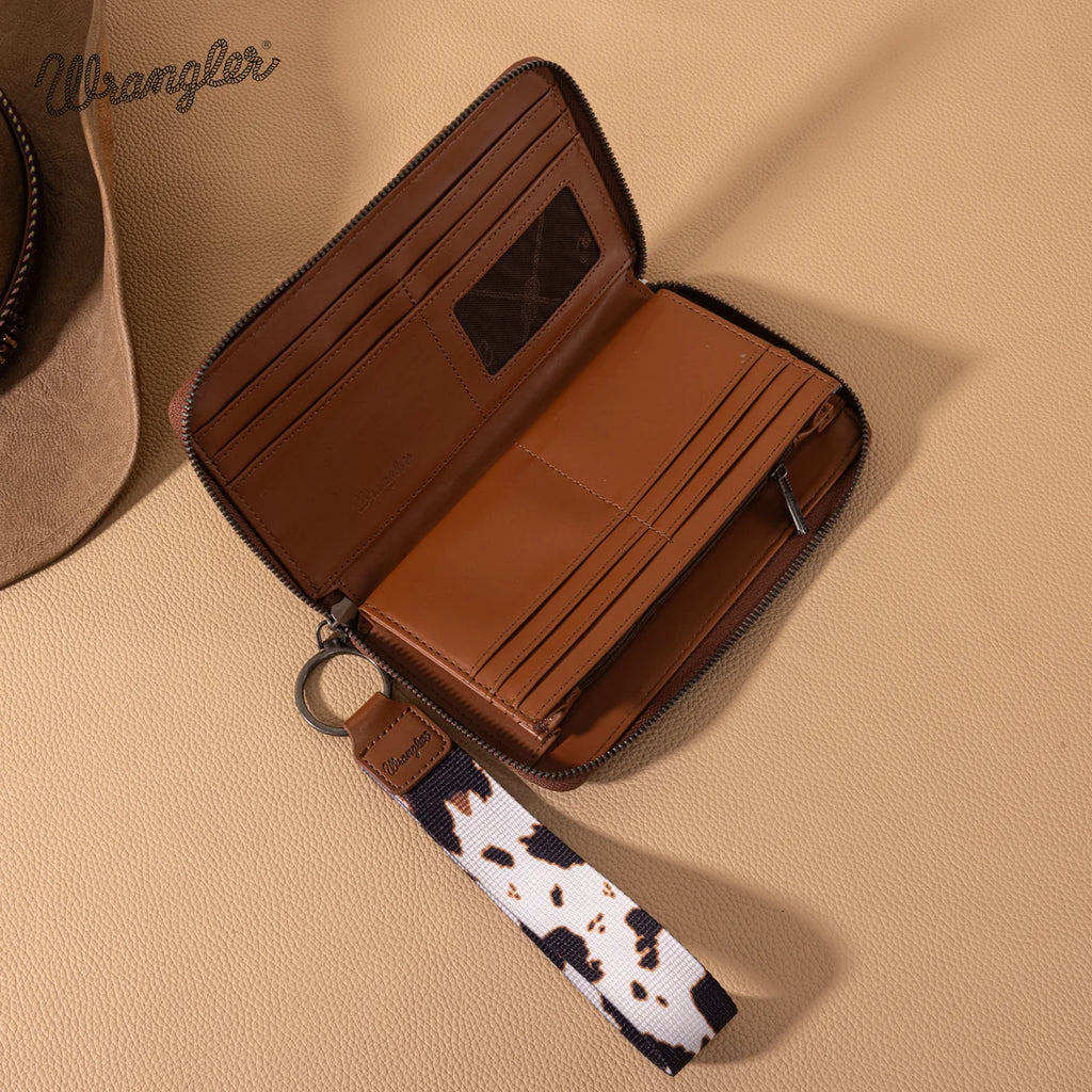 Portefeuille Wrangler imprimé léopard – Léopard brun