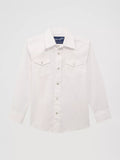 Chemise western Wrangler à manches longues – Blanc – Garçon