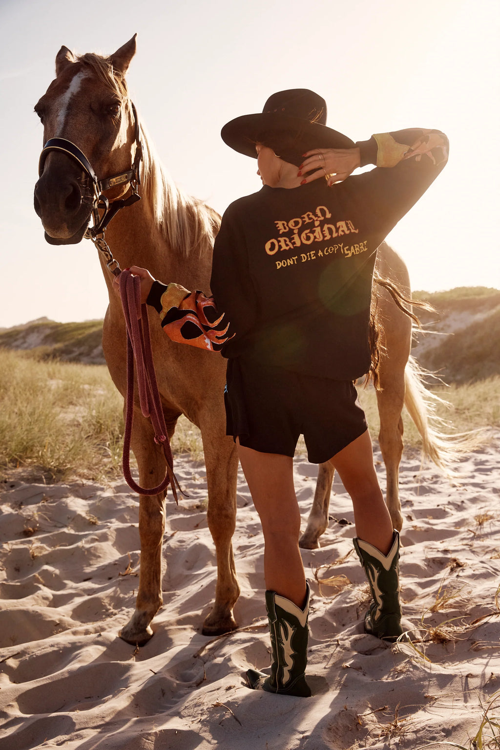 Chandail Flaming Cowboy Diego – Noir